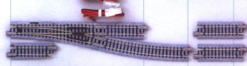 20-221 Turnout R/H #4 radius 481-15 motorised