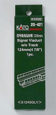 KA20-421 Straight Viaduct 124mm with track for colour light signal 20-605 (1)
