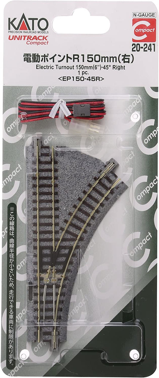 20-241 N Unitrack Compact 150mm (6") Electric Turnout, Right